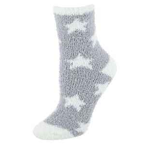 CTM Women's Hearts Soft and Cozy Lounge Socks by Wootie (1 Pair)